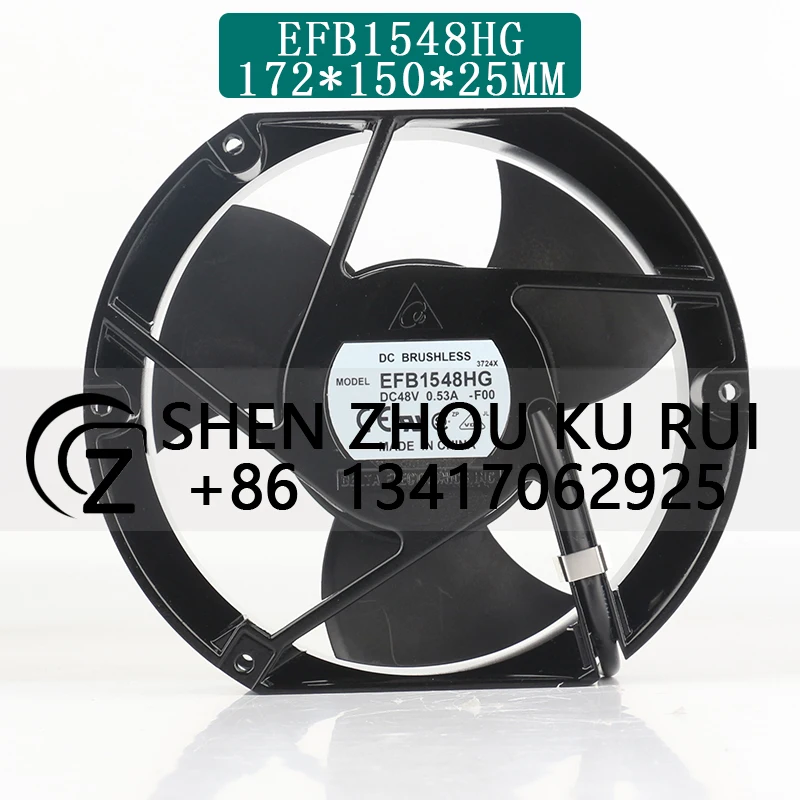 

Delta 17251 Original 48V 0.53A EFB1548HG Double Ball Bearing Axial Flow Fan High Air Volume Communication Equipment Cooling Fan