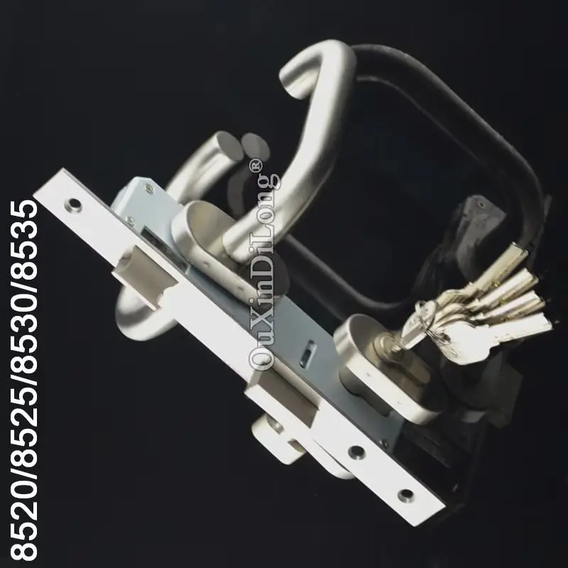 

HOT Stainless Steel Door Handle Lock Set European Mortise Door Lock Kit (Door Handles+Lock body+Lock Cylinder + Key) for 35~60mm