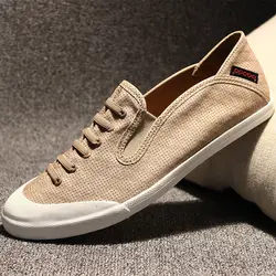 Men's Vulcanize Shoes Sports Breathable Leather Loafers Leisure Lightweight One Kick Flat Sneakers Male Thin Non-leather on Sale