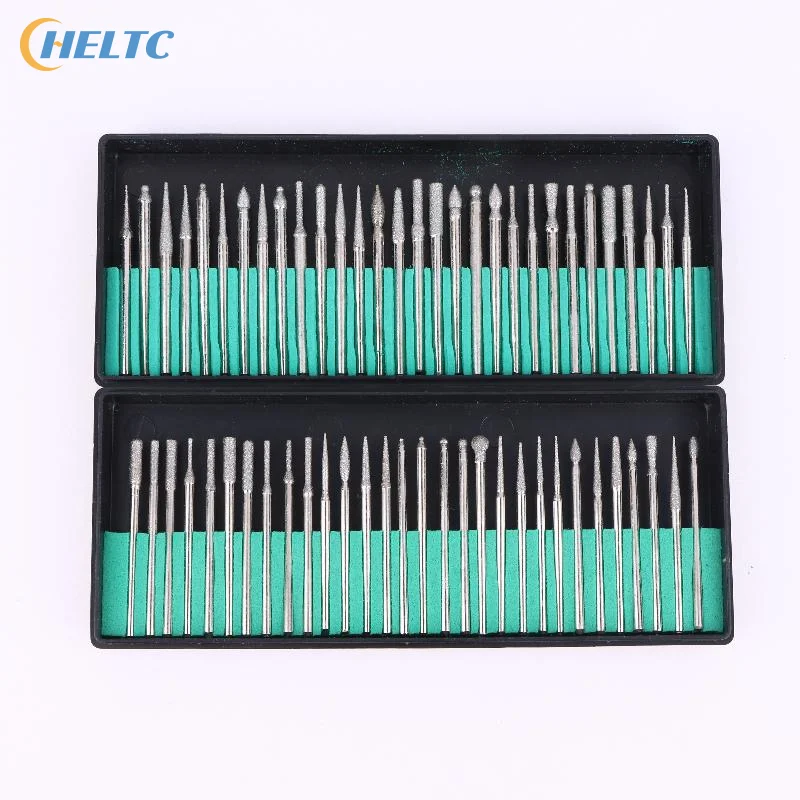 1Set Diamond Grinding Head Wear-resistant Drill Bit For Woodworking Engraving Carving Polishing Drill Bit Rotary Tool Set