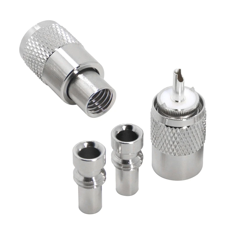 RG8X RG59 RG8 동축 케이블용 573A PL259 UHF 동축 커넥터 수 플러그