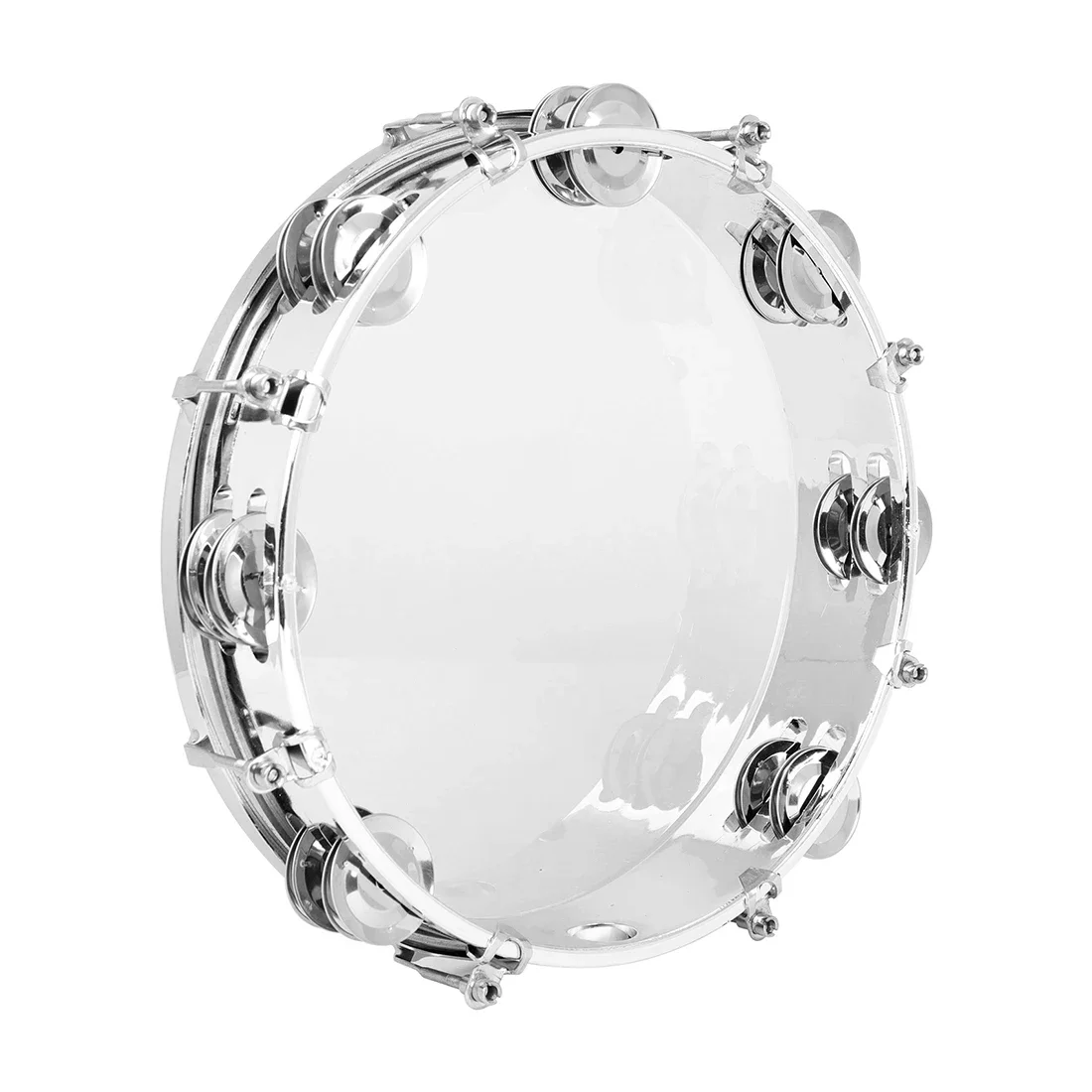 SLADE 10 Inch Tambourine Adjustable Tone Hand Drum Double Row Drum for Christian Dance Tambourine Orff Percussion Instrument