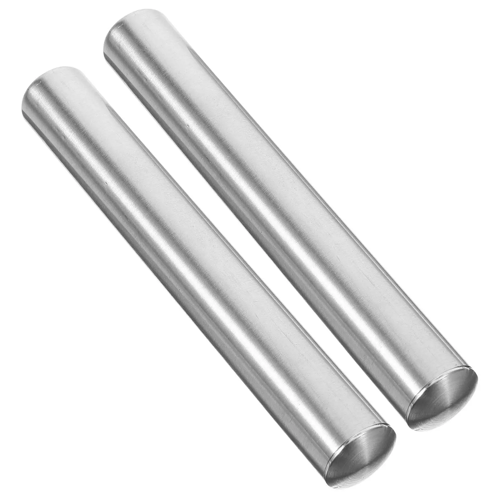 2Pcs Stainless Steel Toilet Brush Handle Replacement Comfortable Grip Long Handle Compatible for Toilet Cleaning Accessories