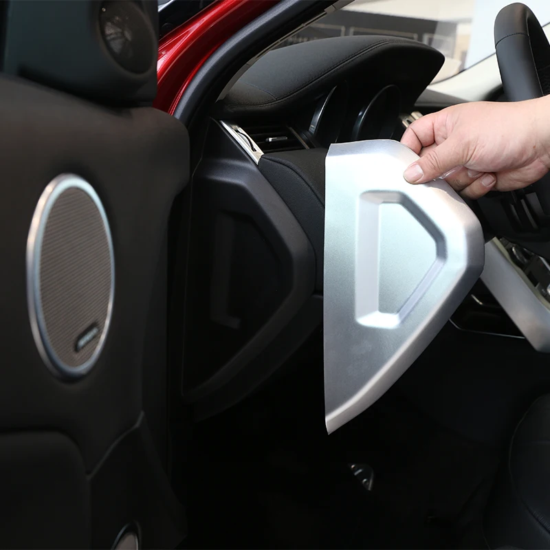 

For Land Rover Range Rover Evoque 2012-18 Car Dashboard Side Panel Decoration Cover Trim Aluminum Alloy Silver Accessories 2 Pcs