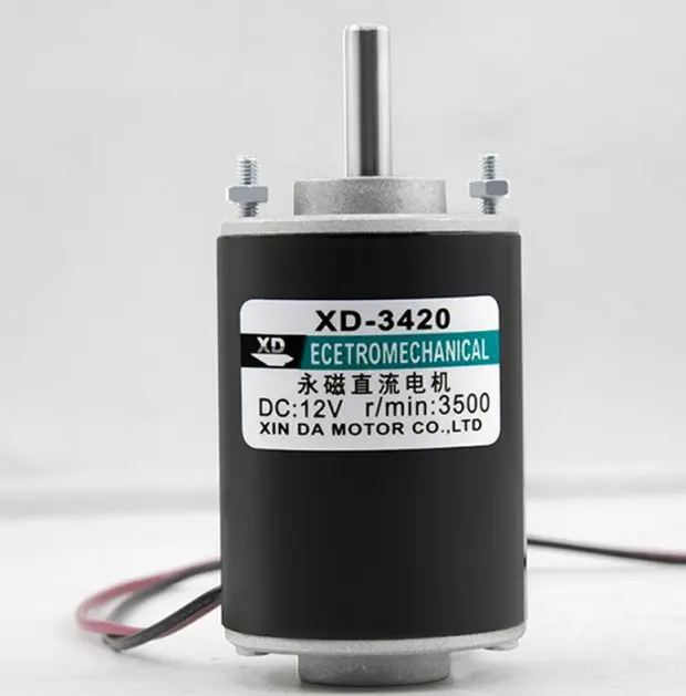 DC 12V 3500rpm 24V 7000rpm High Speed 3420 DC 30W Miniature Adjustable Speed Motor Can CW CCW Short-axis Type