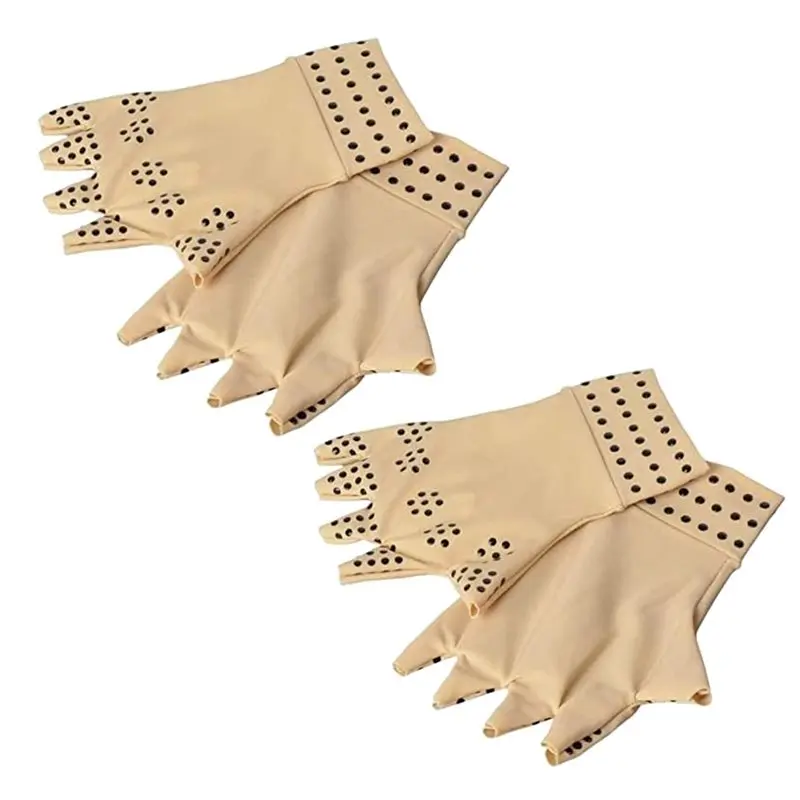 【SPECIAL】Fingerless Compression Gloves 2 Pairs Anti-Arthritis Magnetic Drainage Hand Therapy Joints Pain Relief Heal