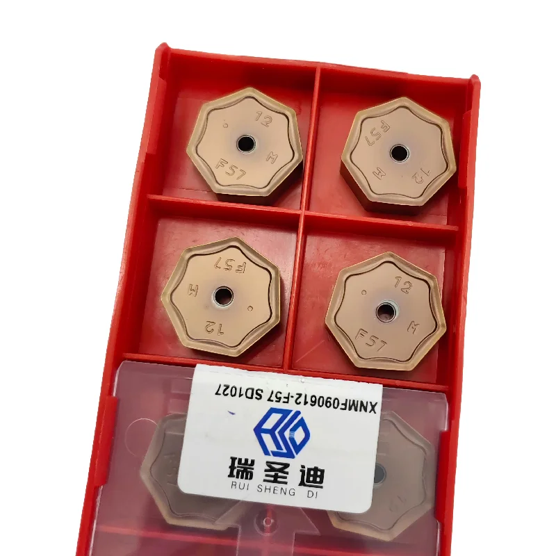 XNMF090612‑F57 Carbide Milling Insert CNC Lathe Cutting Tool For Stainless Steel Alloy Steel Machining 10Pcs/Box