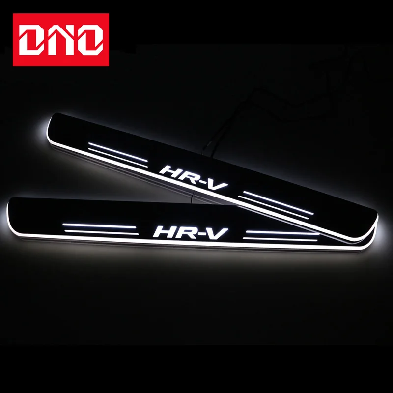 Luz LED de Pedal embellecedora para puerta de coche, placa de desgaste, Streamer dinámico, lámpara de bienvenida para Honda HR-V HRV 2016, 2017,