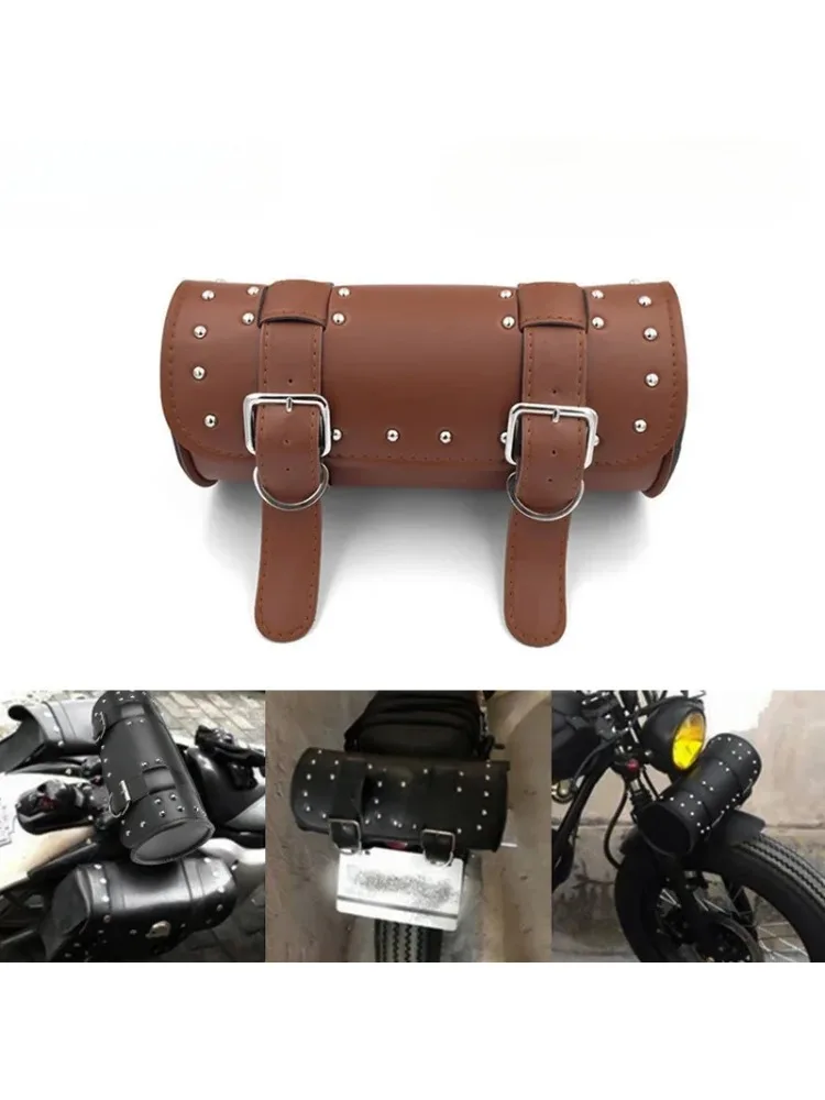 

Vintage Decorative Modified Motorcycle Tool Storage Bag For YAMAHA VOGE SYM HAOJUE NIU VESPA Accessories Faux Leather Material