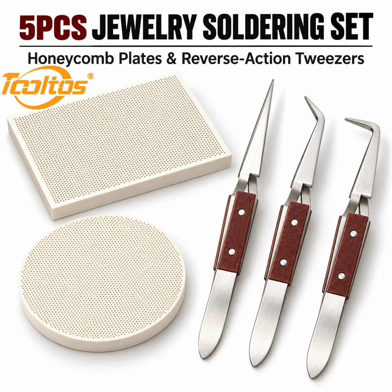 Jewelry Soldering Board Ceramic Honeycomb - TOOLTOS 5PCS Jewelry Soldering Kit Honeycomb