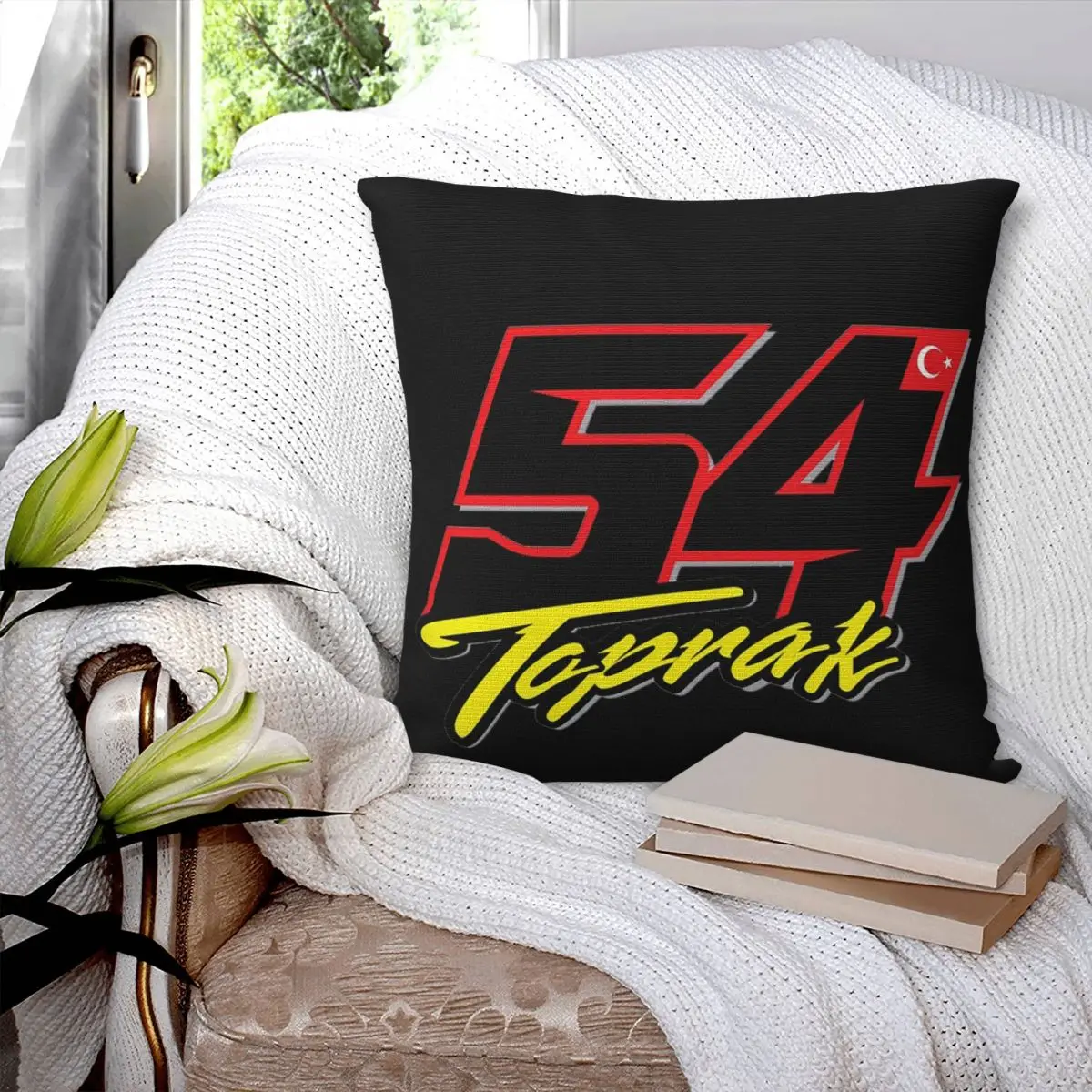 Toprak Razgatlioglu 54 Square Pillowcase Pillow Cover Polyester Cushion Decor Comfort Throw Pillow for Home Bedroom