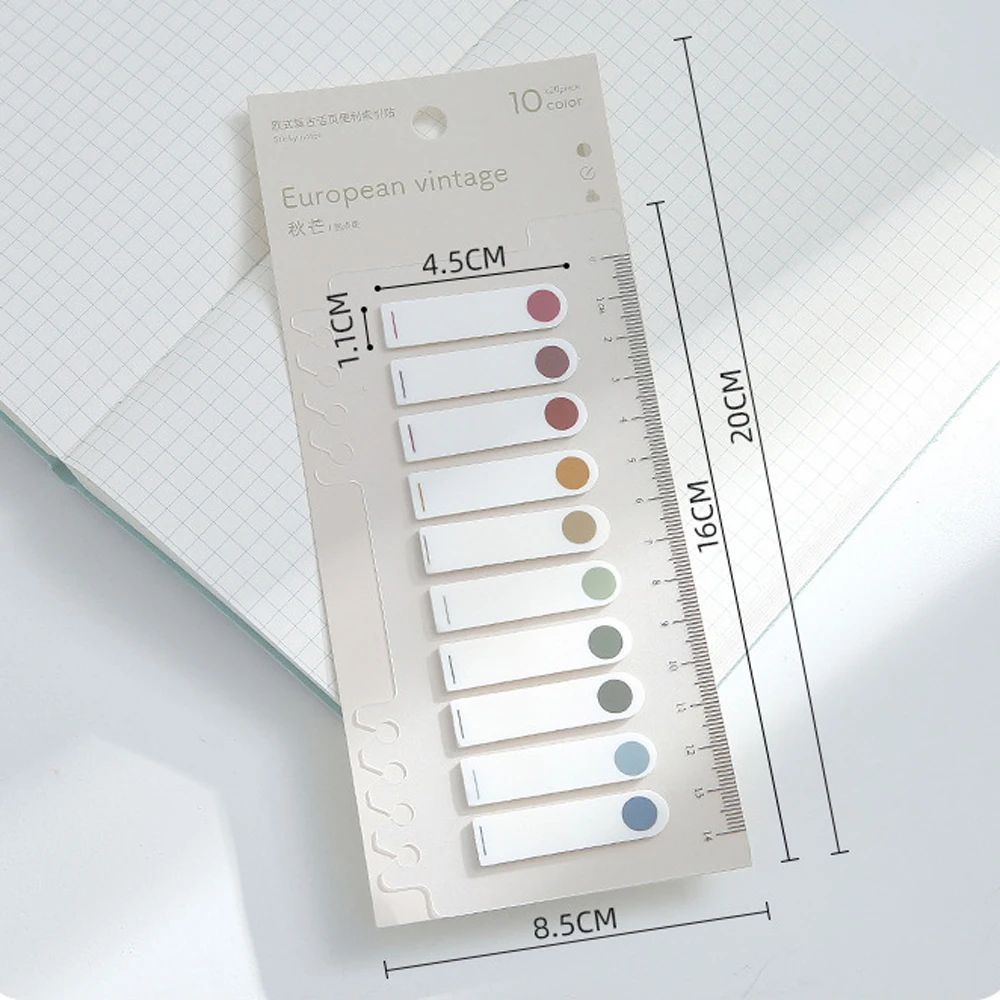 편지지 학생 책갈피 자기 접착 플래너 스티커, 플래그 탭 스티커, 인덱스 메모 패드, 페이지 마커 종이