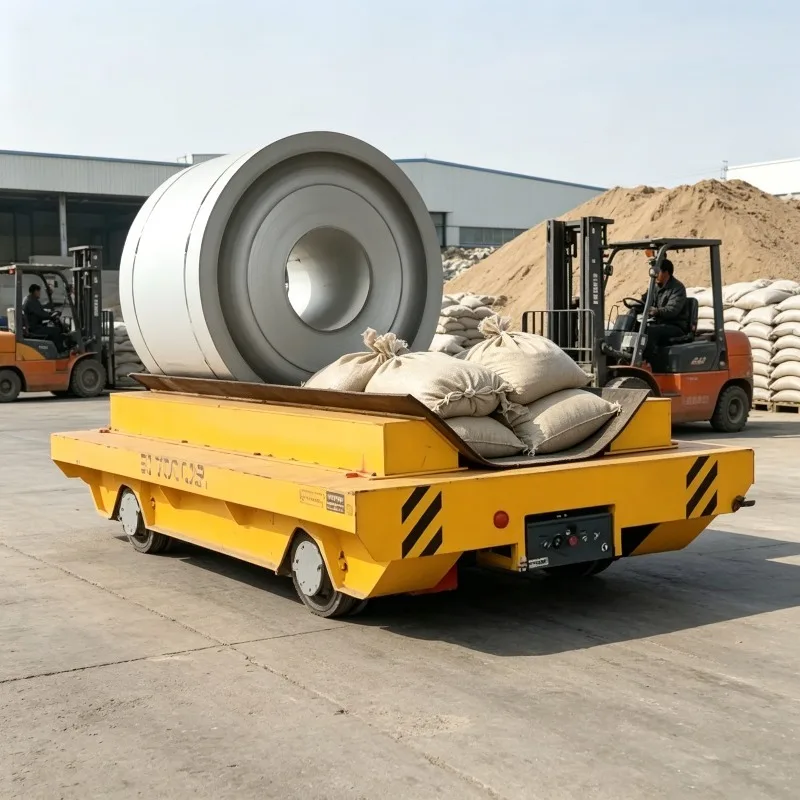 Customizable Electric Transfer Cart 30 Ton with Steering Power Unit Hydraulic System Trackless Battery Trolley for Manufacturing