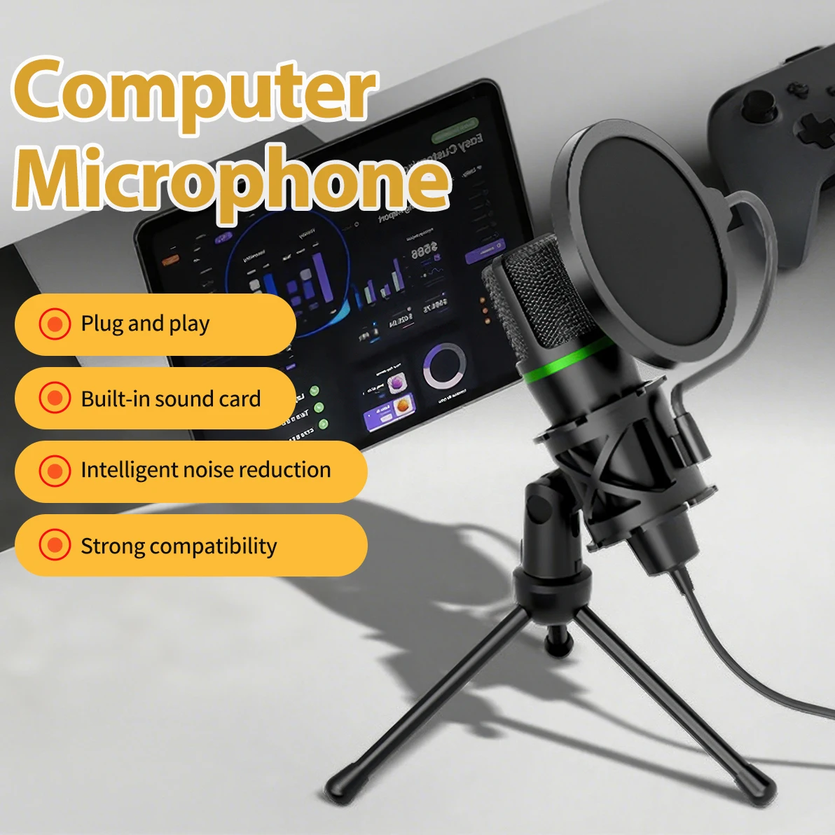 Microphone à condensateur prof - Streaming Mic Condenser avis et prix
