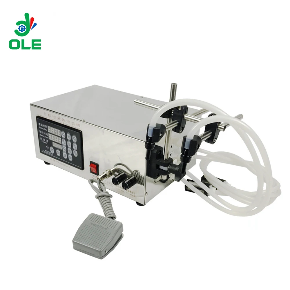 Double Head Digital Control Small Filling Machine Semi Automatic Liquid Quantitative Filling Machine