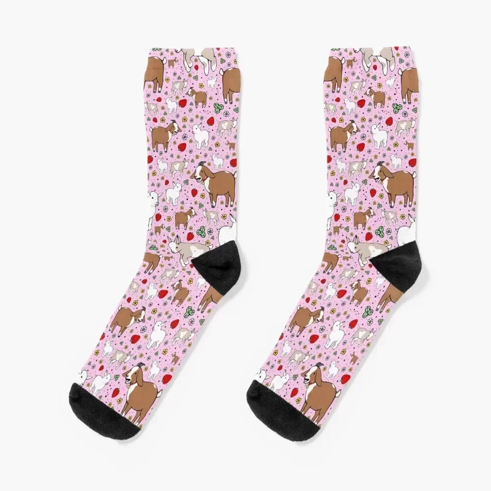 

Goats in Pink Socks christmass gift custom sports Boy Socks Women's