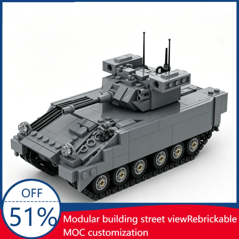 687 PCS MOC Desert Warrior IFV Armored Infantry Fighting Vehicle Model Building Blocks Assembly Educational Toy Birthday Gifts