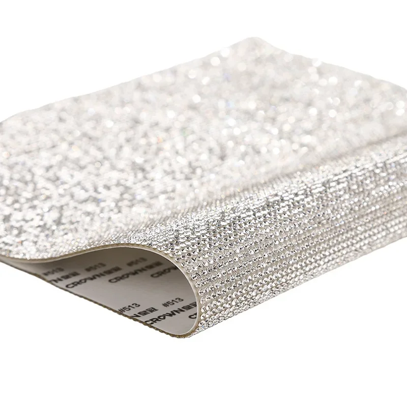 Self Adhesive Rhinestone Sticker Tape DIY Decoration Diamond Sticker For Arts Crafts DIY Car Phone Clothes Decoration 12x20cm