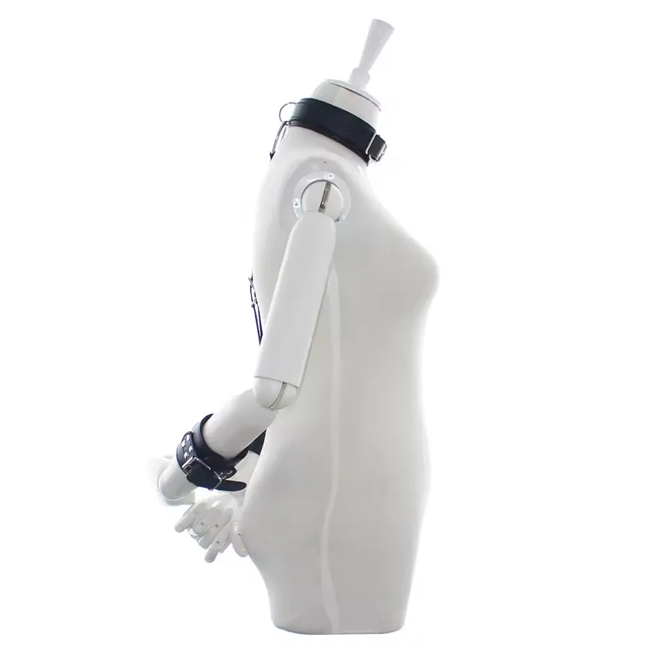 BDSM القيود عبودية لعبة الجنس للكبار فريسكي المبتدئين خلف الظهر اليد ضبط النفس طوق الفم الكمامة زوجين الطاعة لعبة أداة