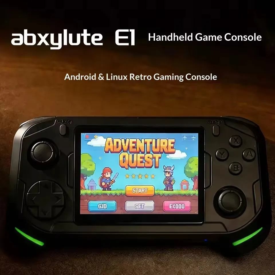 Abxylute E1 Handheld Gaming Consoles Dual System Android Linux RK3566 3.5 Inch IPS Screen Game Consoles Handheld Game Players