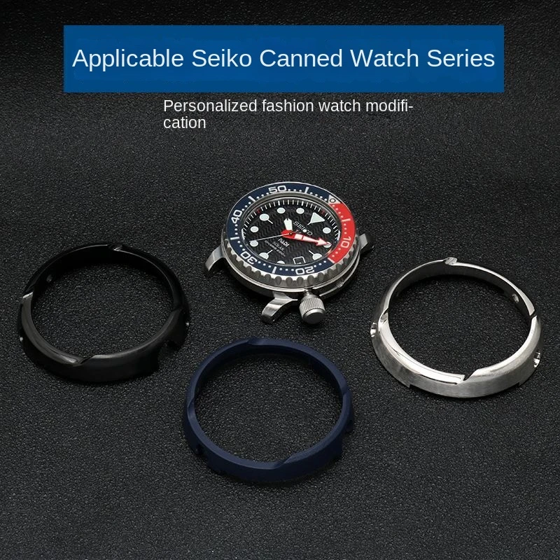 Protector Shroud for Seiko Canned Case SNE497 SNE498 SNE499 SNE518 SNE533 SNE535 SNE537 Precision Steel Watch Ring Armor Shell