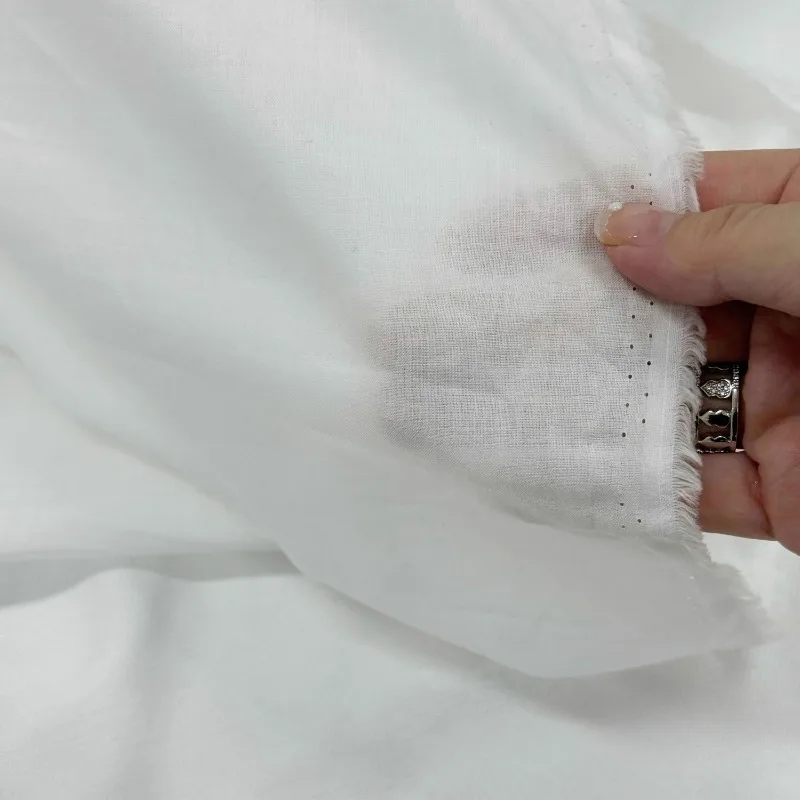 

1Meter Solid White 60 Count Pure Cotton Lining Fabric Soft and Skin-friendly Suit Coat Skirt Lining Fabric 100% Cotton