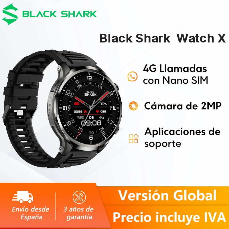 Global version Black Shark Watch x 4G Android SMART Watch 1.9 inch 2mp camera washable IP67 Support Wifi Apps Download