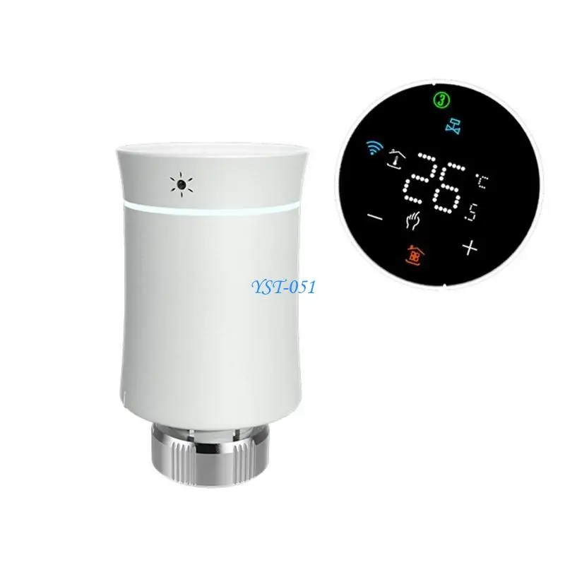 

E15A Tuya ZigBee Radiator Actuator APP Remote Control Programmable Temperature Controller Works with Alexa Google-Home