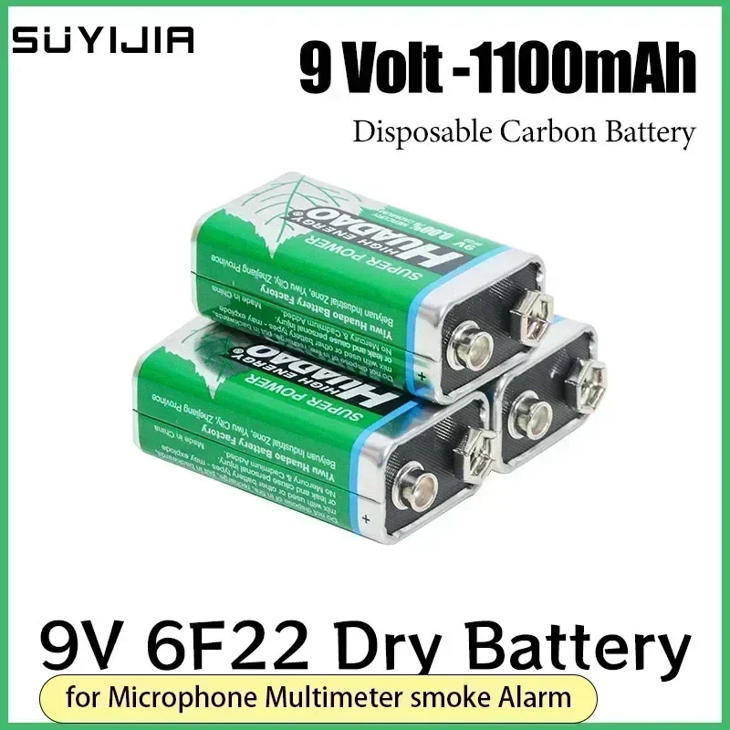 Brand New High Quality 6-20 Disposable Alkaline Batteries, Multimeter, Siren, Microphone, 6F22, 9 V, 9 Vr