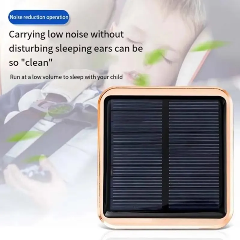 Solar Powered Car Air Purifier Usb Oxygen Cleaner Negative Ion Odor Removal Second-Hand Smoke Removal Car Air Purifier