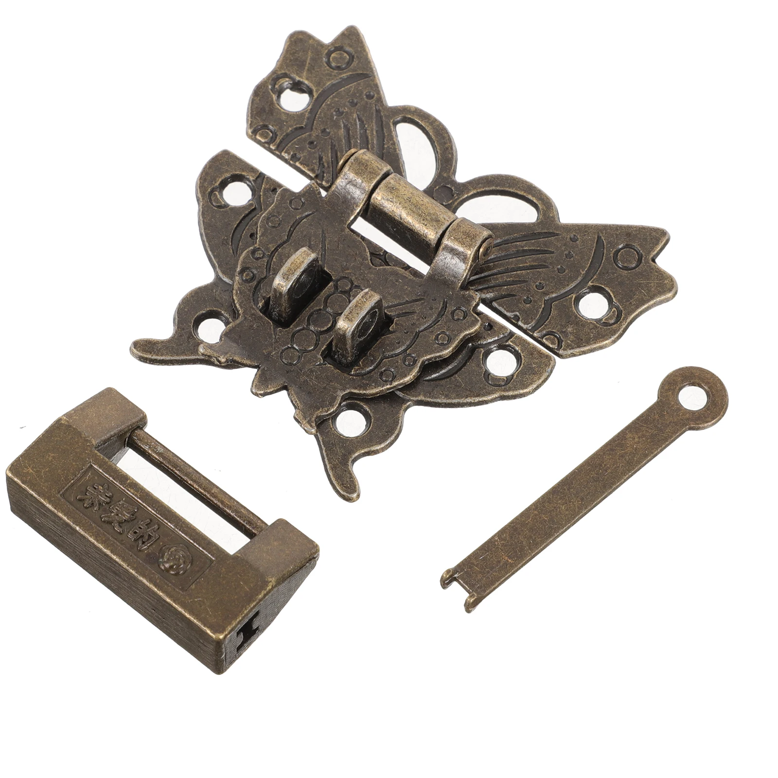 

Retro Padlock Zinc Alloy Mini Locks Keys for Jewelry Box Wood Case Toggle Latch Buckle Decorative Hardware Durable
