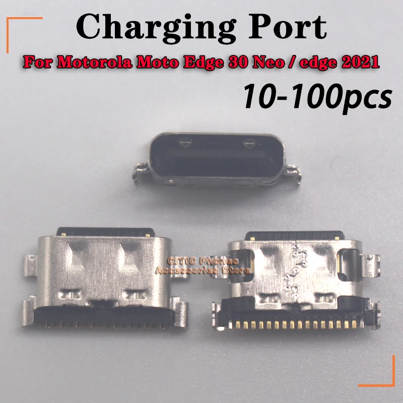 

10-100pcs Type-C USB Charger Charging Dock Port plug Connector Flex Cable For Motorola Moto Edge 30 Neo / edge 2021