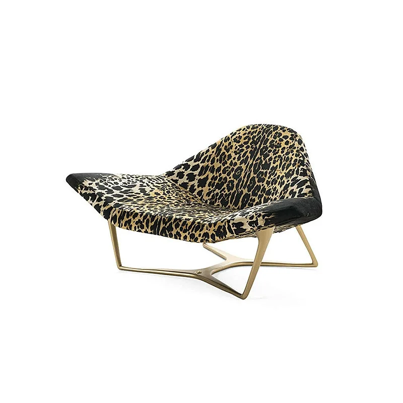 Household sofa chair Italian light luxury leisure chair leopard print fabric single chair