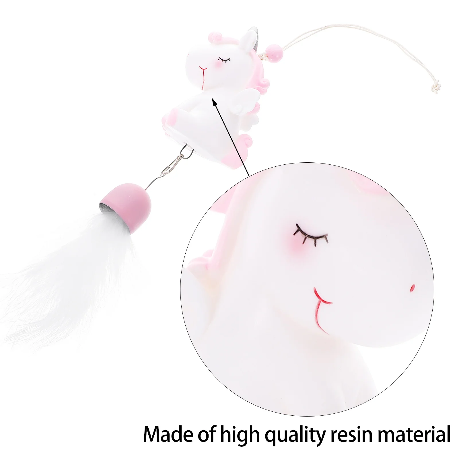 

2Pcs Unicorn Wind Chimes Premium Iron Glass Wind Bell for Living Room Bedroom Yard Window Hanging Decor Resin Unicorn Pendant