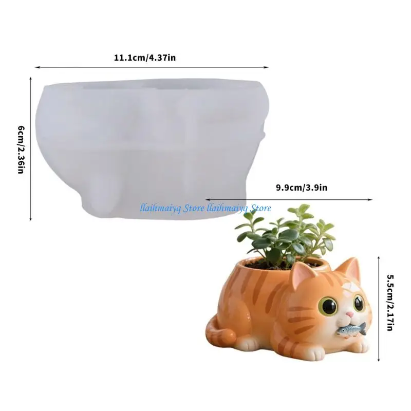 573B นวัตกรรมแม่พิมพ์ใส่ดอกไม้แมวซิลิโคนเนื้อยืดหยุ่นสำหรับใช้ในงานหัตถกรรม