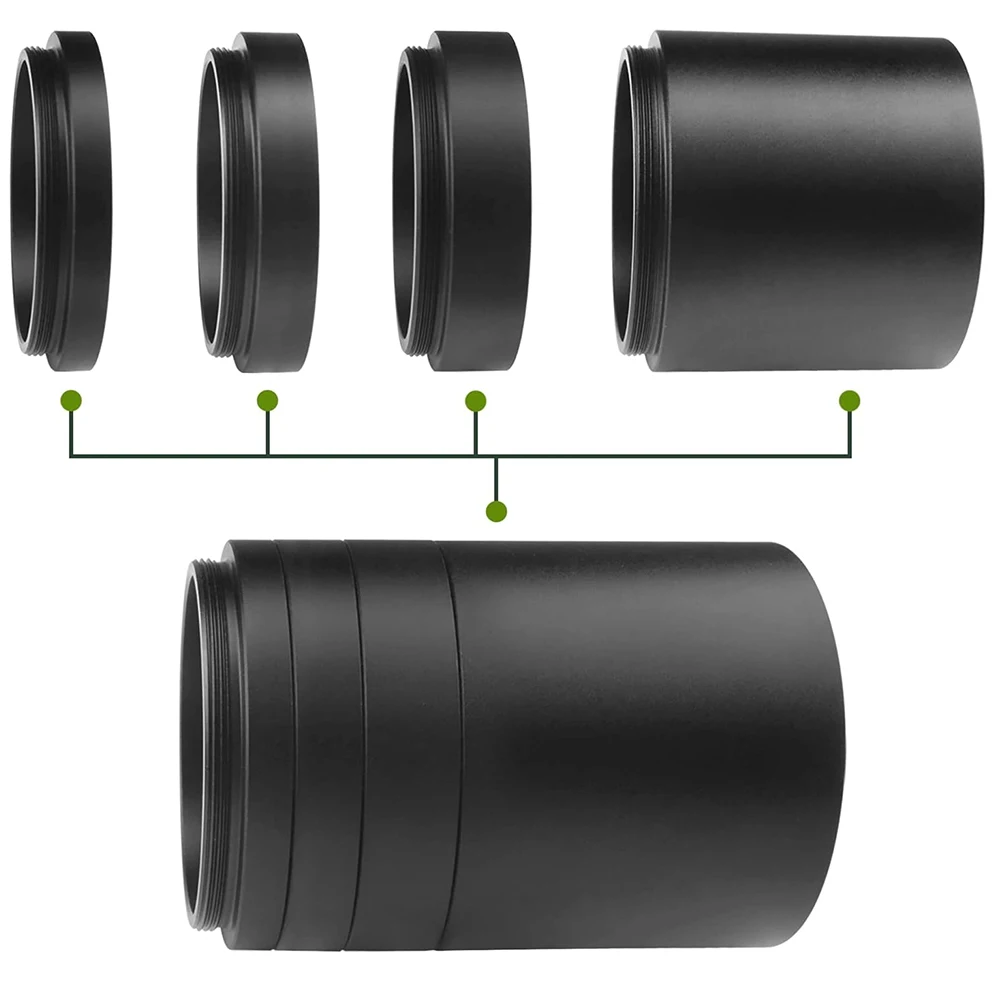 Eysdon Teleskop Verlängerung srohr Kit für Kameras und Okulare-Länge 4/5/6/7/8/9/10/15/20/25/30mm-m42x1mm auf beiden Seiten