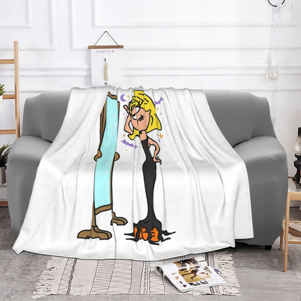Lizzie Mcguire Cartoon Blankets Soft Warm Flannel Throw Blanket Plush for Bed Living room Picnic Travel Home Couch