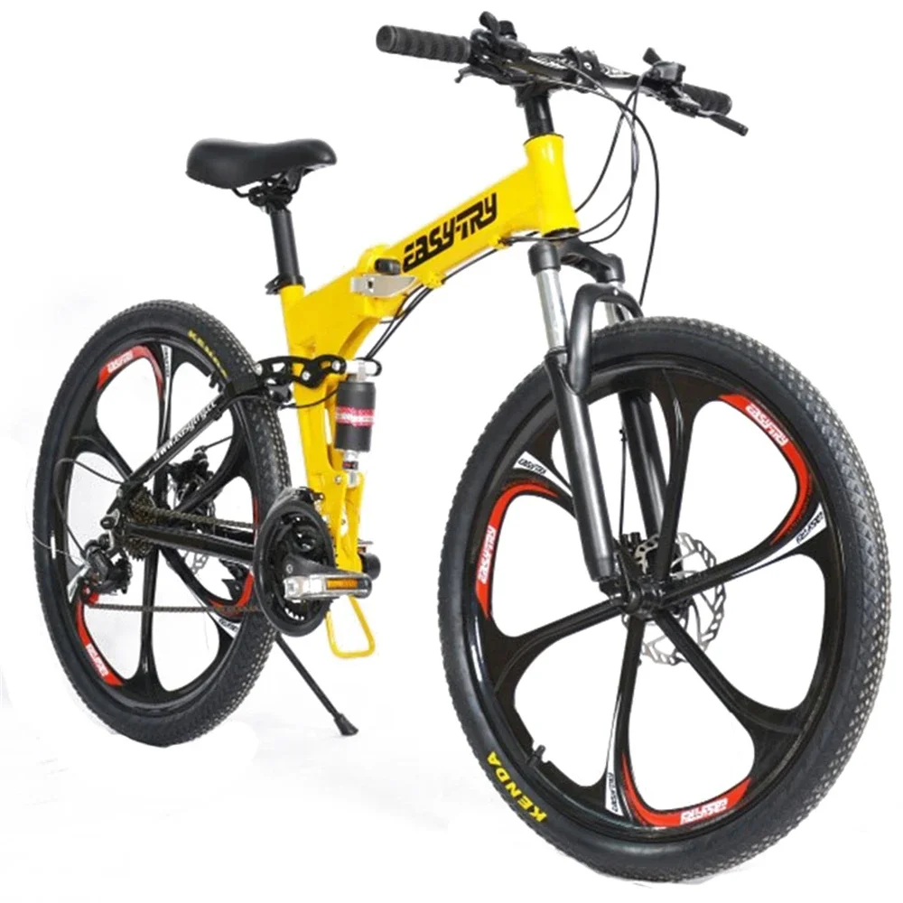 

folding bike adults mountain bike full suspension foldable bicycle