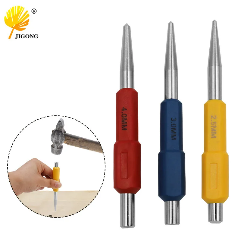 Center punch, three-piece sample , positioning , cylindrical , high hardness, fitter drilling, punching pin, ejec
