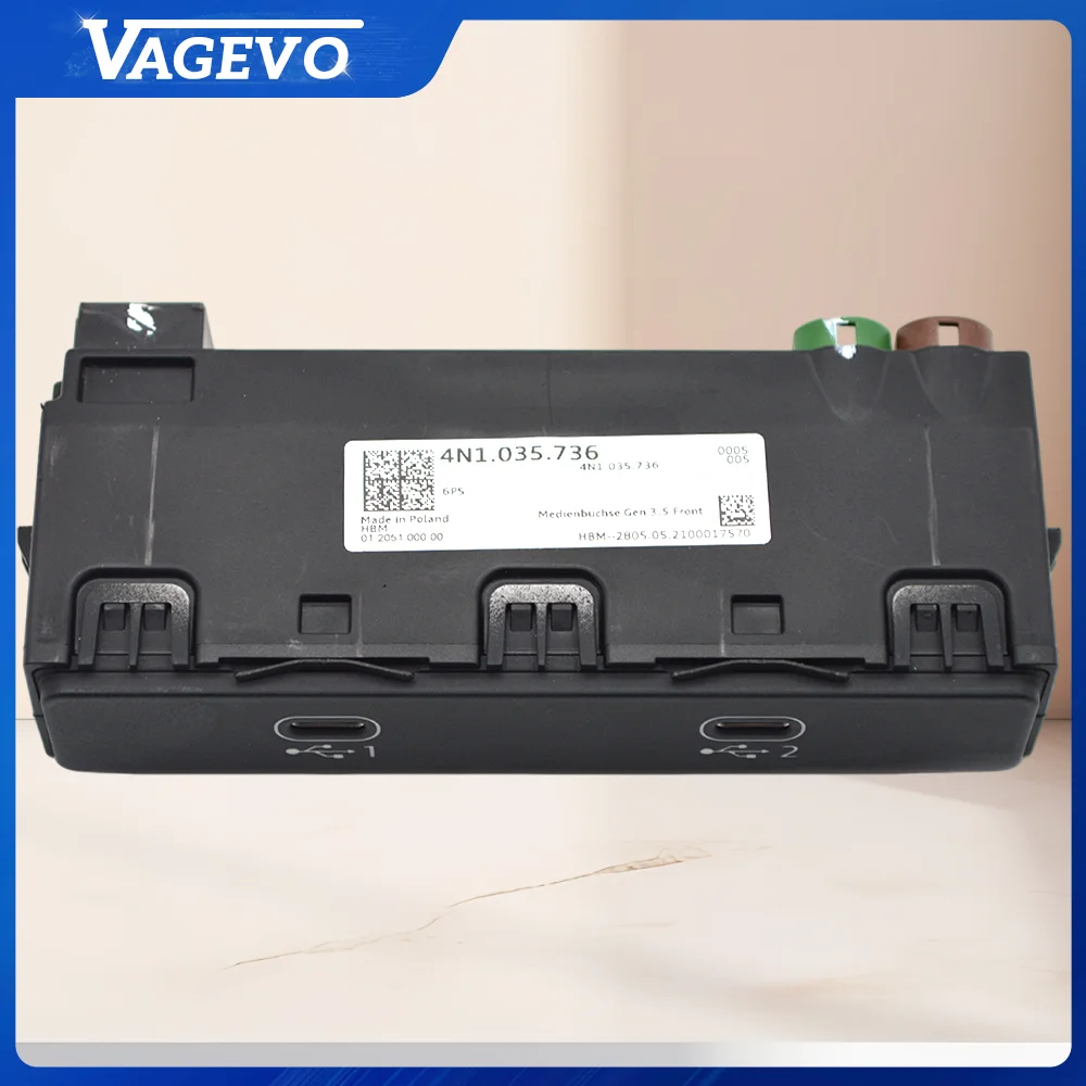 4N1 035 736 Sedan USB C Connection Ports with holder For AUDI A6 C8 2020-2021 4N1035736 - view 3