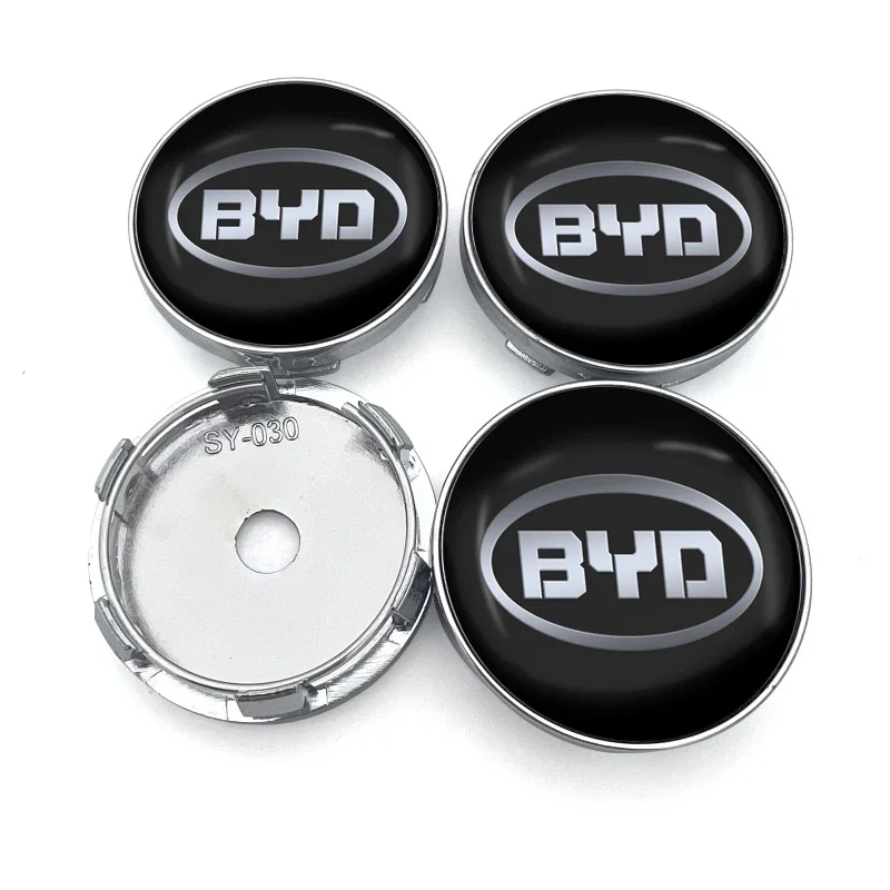 Car Wheel Center Hub Caps wheel stickers Tire Rim Covers Tapacubos Enjoliveur Parts Accessories 4PCS 60mm or 56mm For BYD Univ