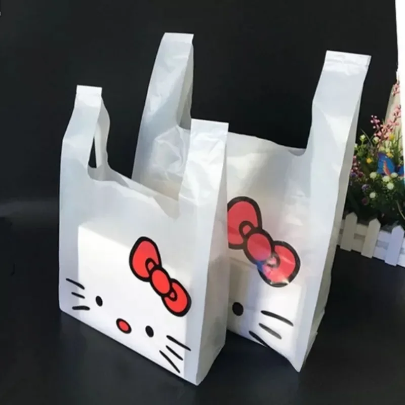 Sanrio cute cartoon wzór HelloKitty codzienne potrzeby gospodarstwa domowego kreatywny wysokiej jakości przenośny plastikowy worek na śmieci torba