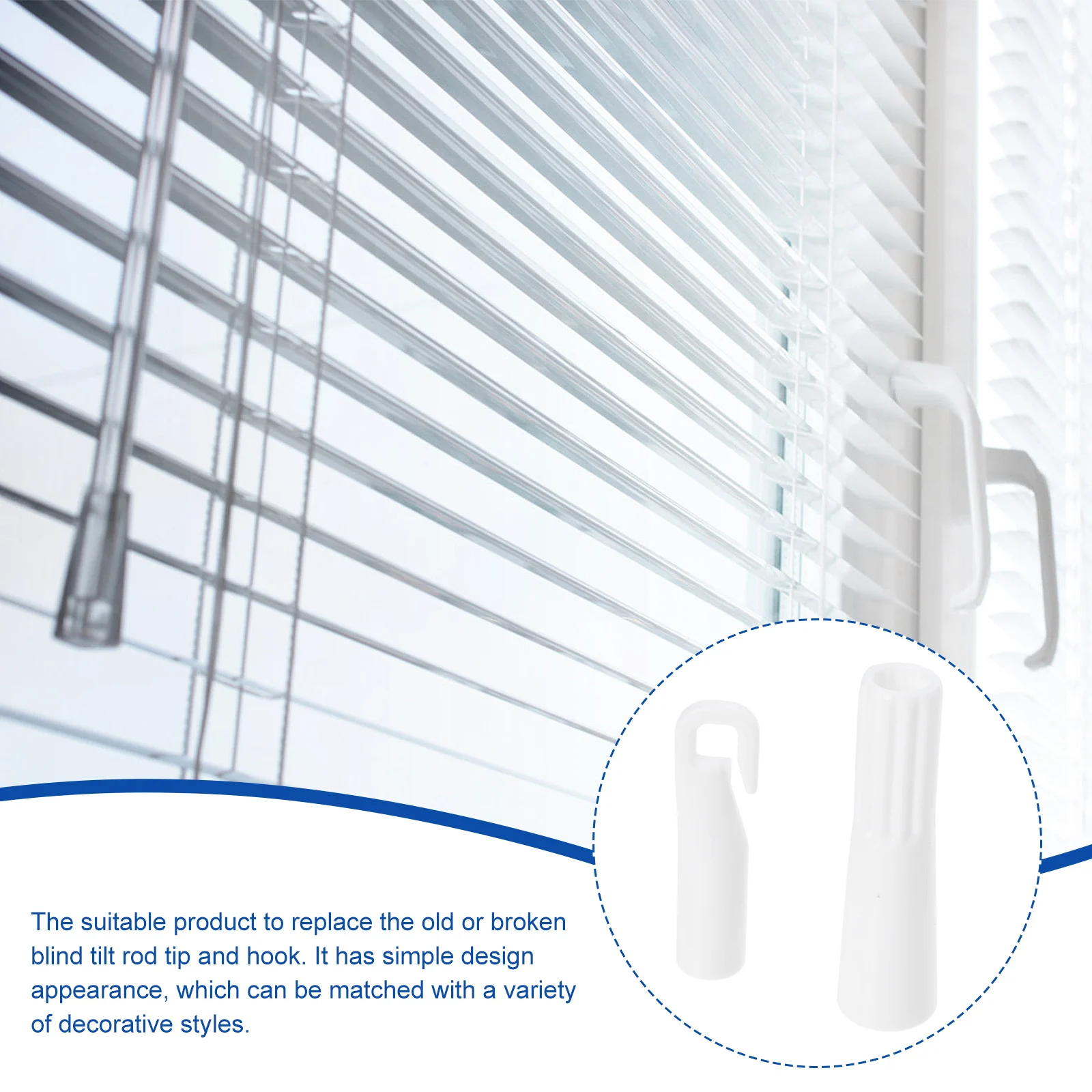 

1 set Curtain Accessories Plastic Vertical Tip For Blind W Blind W Tip Hook Replacement Parts Home Office Decor
