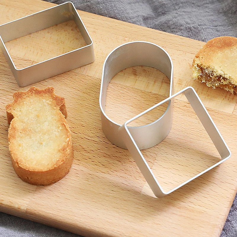1 Piece DIY Cookie Cutter Mold Heart-shaped Oval Square Baking Pastry Accessories Baking Tools Party Supplies
