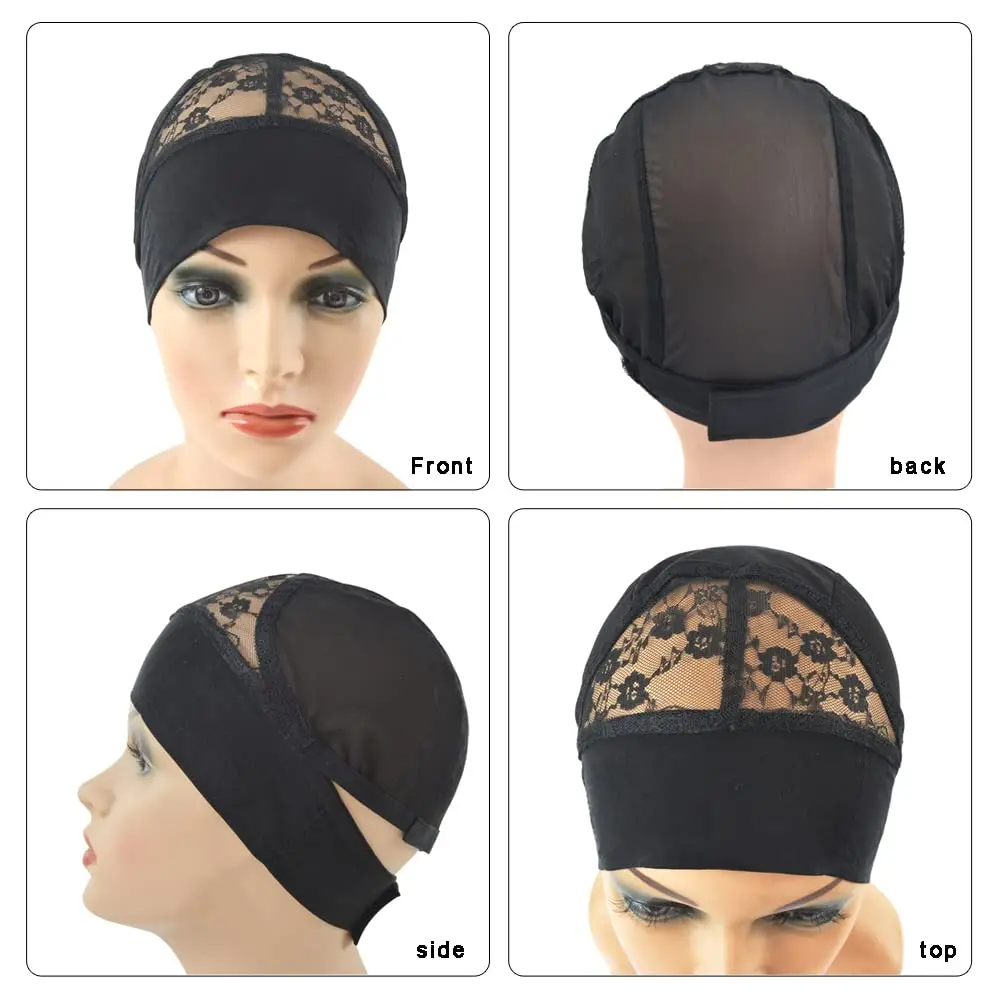 New Headband Wig Caps Adjustable Lace Wig Grip Cap Ice Silk Material for Making Headband Wigs