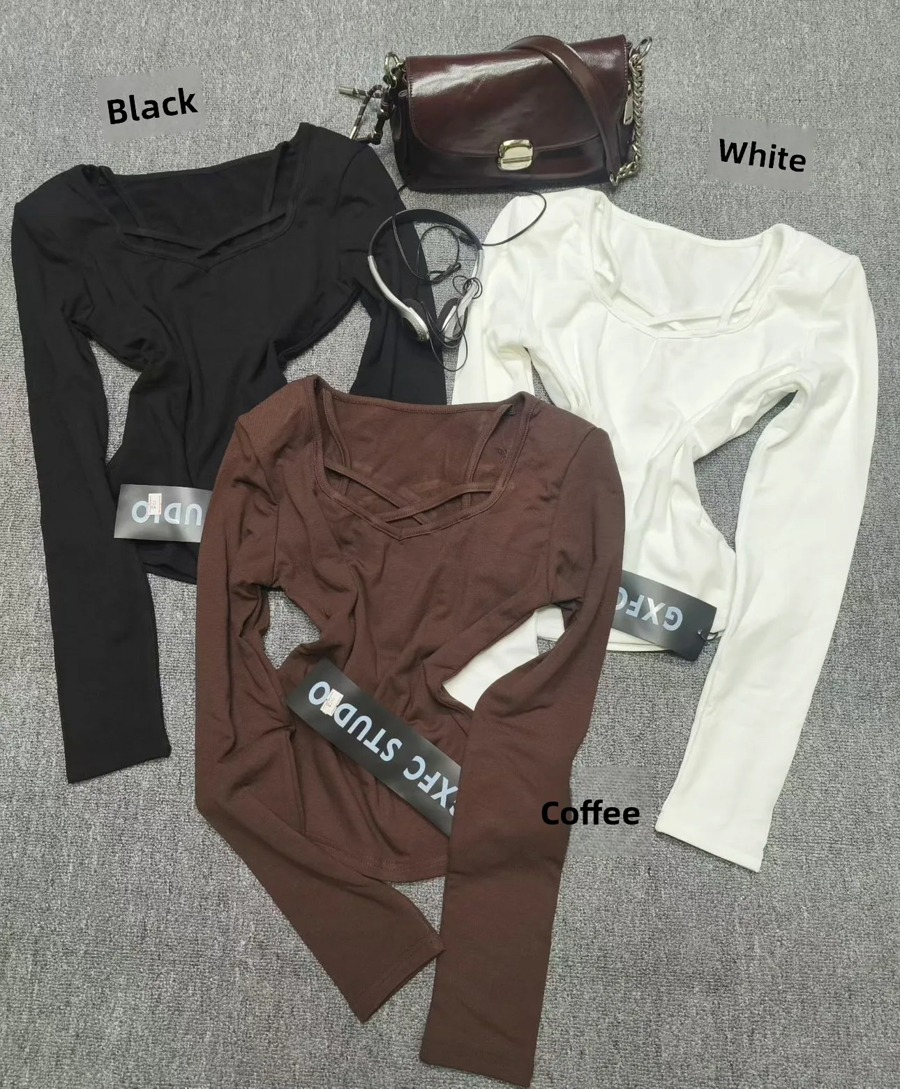 ort Svel Women's T-irt Korean Sle Commute Pure Color oulder Pad Winter Thiened Cotton V-ne Inner Wear