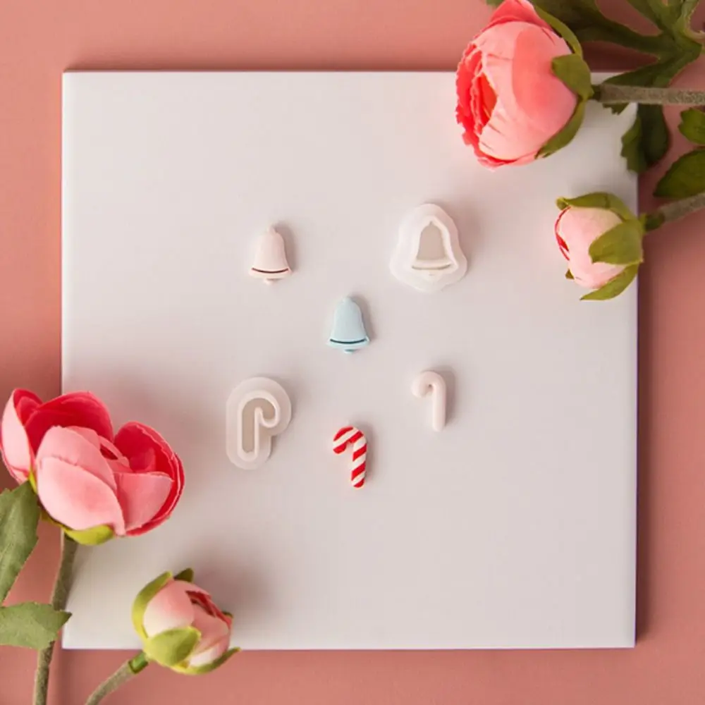 10PCS Geprägte Form Weihnachten Polymer Clay Cutter Form Handgemachte Weihnachten Hut Schmuck Machen Form Weihnachten Baum Schneemann