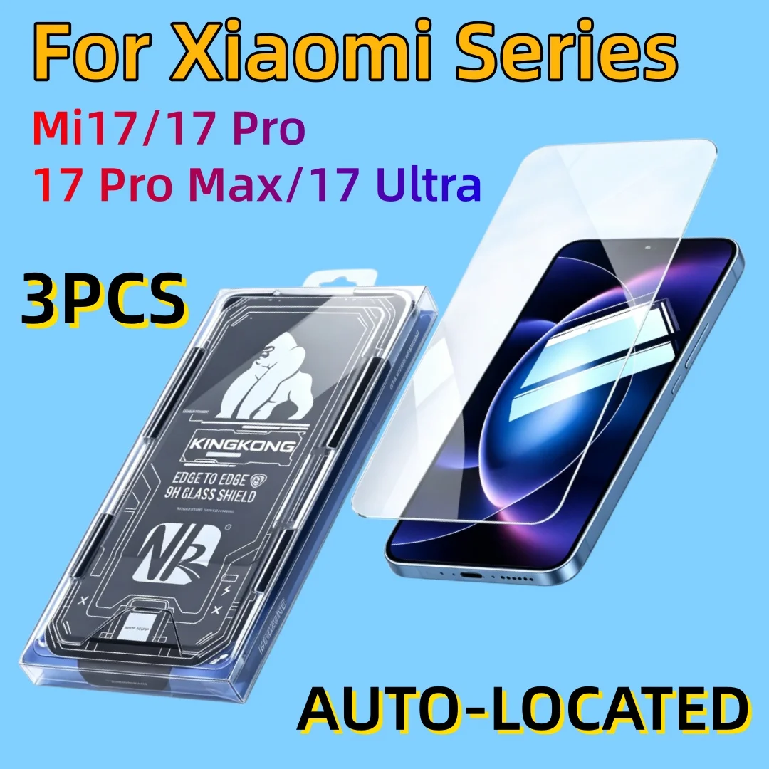

3PCS For Xiaomi 17 Series Mi 17 Pro MI17 ProMax Ultra Full-Screen Tempered Glass Screen Protector Gorilla Dust-Free Case