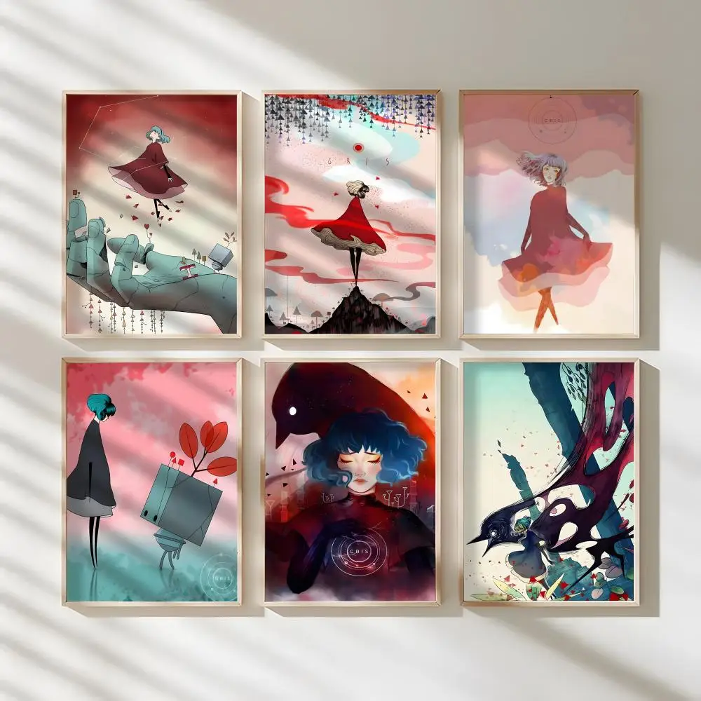 Video Game G-Gris Painting Calligraphy Waterproof Canvas Art Wrinkle Free Wall Hanging For Home Living Room Bedroom Decor