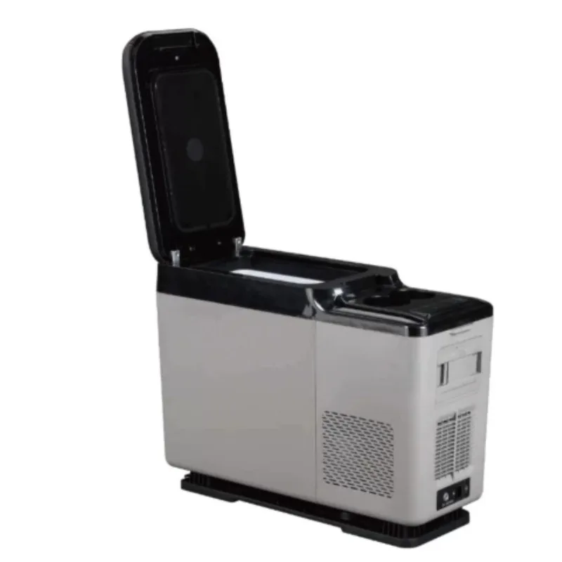 Central Armrest Car Fridge with Compressor, Mini Portable Freezer Cooler, 2 in 1 Refrigerator for Car & Home